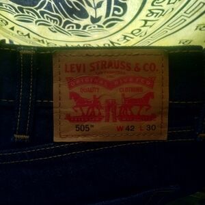 Levi's 505 Sz 42X30 Brand New Men's Blue Jeans